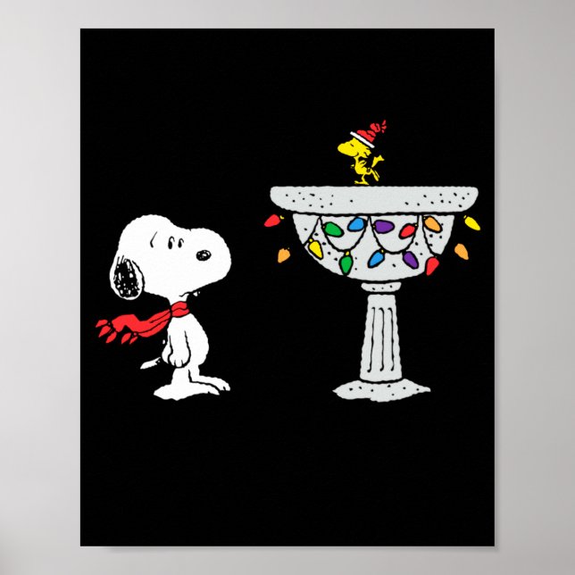 Peanuts Decorated Bird Bath  Poster (Framsidan)