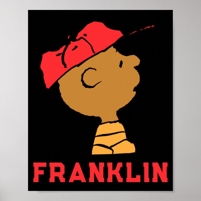 Peanuts Franklin Basebollhatt T Shirt  Poster (Framsidan)
