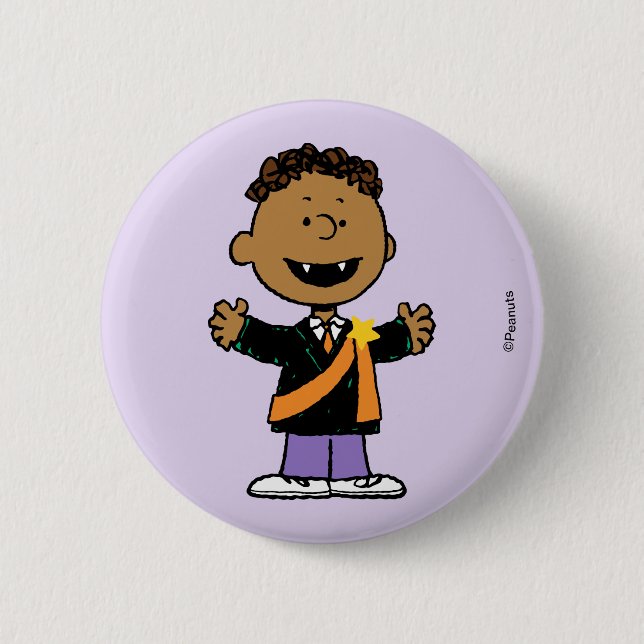 Peanuts | Franklin Halloween-vampyr Knapp (Framsida)