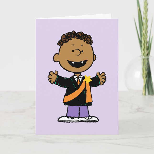 Peanuts | Franklin Halloween-vampyr Kort (Framsida)