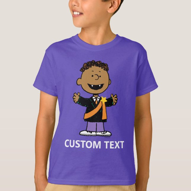 Peanuts | Franklin Halloween-vampyr T Shirt (Framsida)