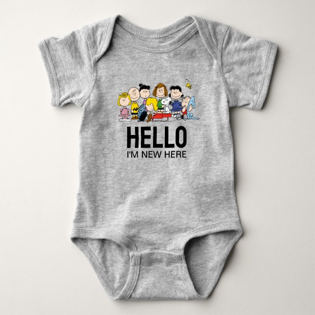 Peanuts Gang | Babyskor |'m Ny här T Shirt (Framsida)