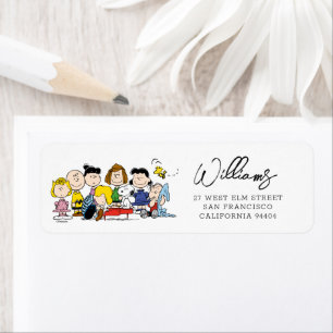 Peanuts Gang Babyskor Returadress Etikett