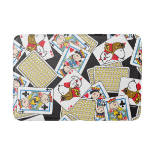 Peanuts Gang Card Deck Mönster Badrumsmatta