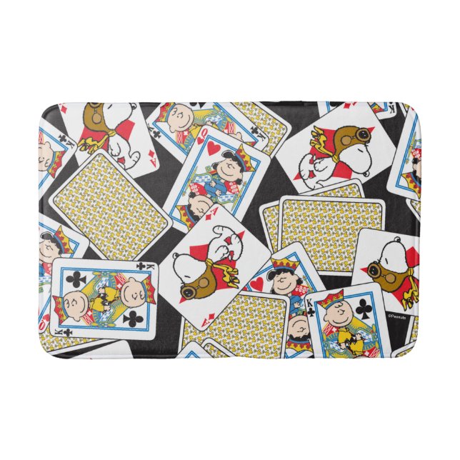 Peanuts Gang Card Deck Mönster Badrumsmatta (Framsidan)