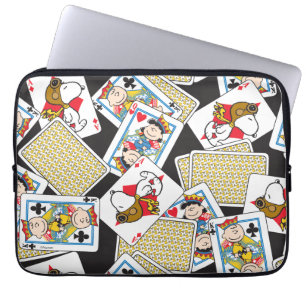 Peanuts Gang Card Deck Mönster Laptop Fodral