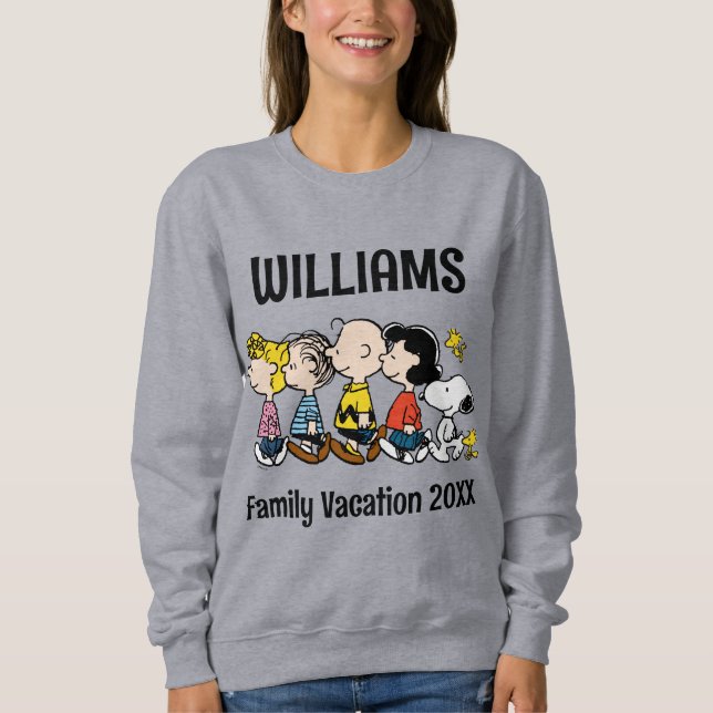 Peanuts Gang Family Vacation T Shirt (Framsida)
