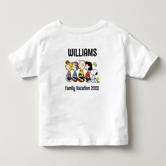 Peanuts Gang Family Vacation T Shirt (Baksida)