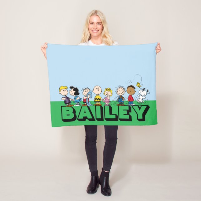 Peanuts Gang Group Lineup Fleecefilt (På plats)