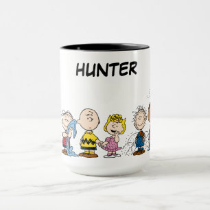Peanuts Gang Group Lineup Lägg till ditt namn Mugg