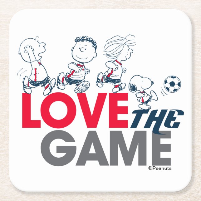 Peanuts Gang - Kärlek Underlägg Papper Kvadrat (Framsidan)