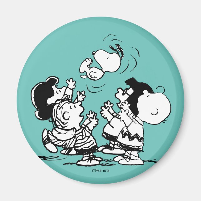 Peanuts Gang Lifts Snoopy Magnet (Framsidan)