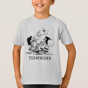 Peanuts Gang Lifts Snoopy T Shirt
