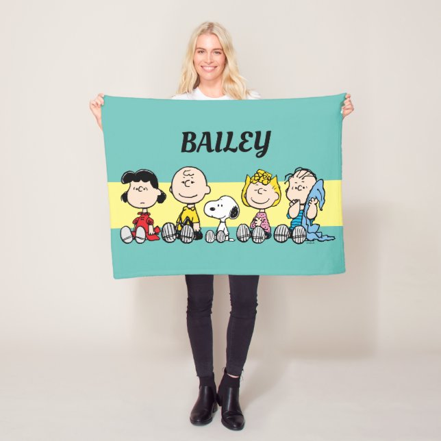 Peanuts Gang Sitta Together Fleecefilt (På plats)