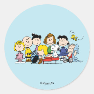 Peanuts | Gänget runt pianot Klistermärke