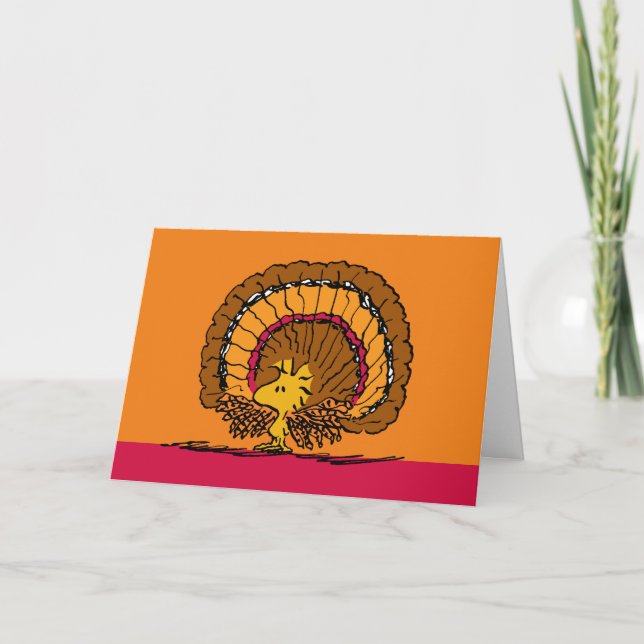 Peanuts | Glad Thanksgiving Woodstock Turkiet Helgkort (Framsida)