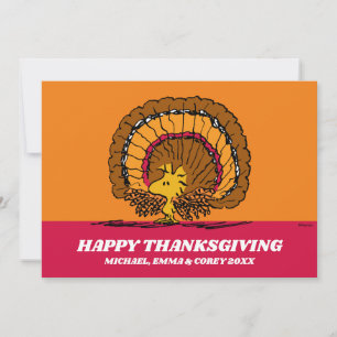 Peanuts   Glad Thanksgiving Woodstock Turkiet Julkort