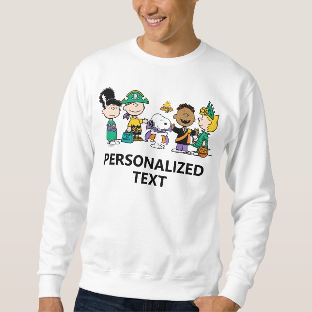 Peanuts Godisgäng Halloweenligan Lång Ärmad Tröja (Framsida)