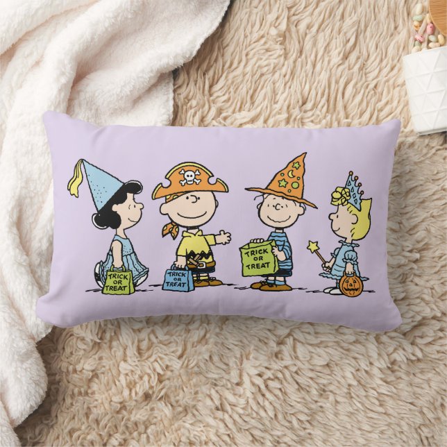 Peanuts Halloween Bus eller Bjudare Lumbarkudde (Filt)