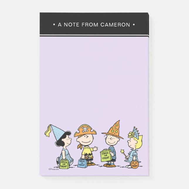 Peanuts Halloween Bus eller Bjudare Post-it Block (Framsida)