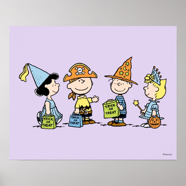 Peanuts Halloween Bus eller Bjudare Poster (Framsidan)