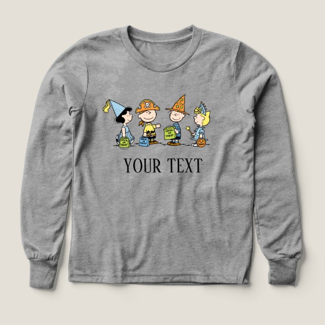Peanuts Halloween Bus eller Bjuder T Shirt (Design framsida)