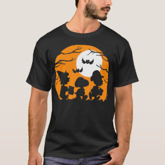 Peanuts Halloween Bus eller godis Silhouettes T Shirt