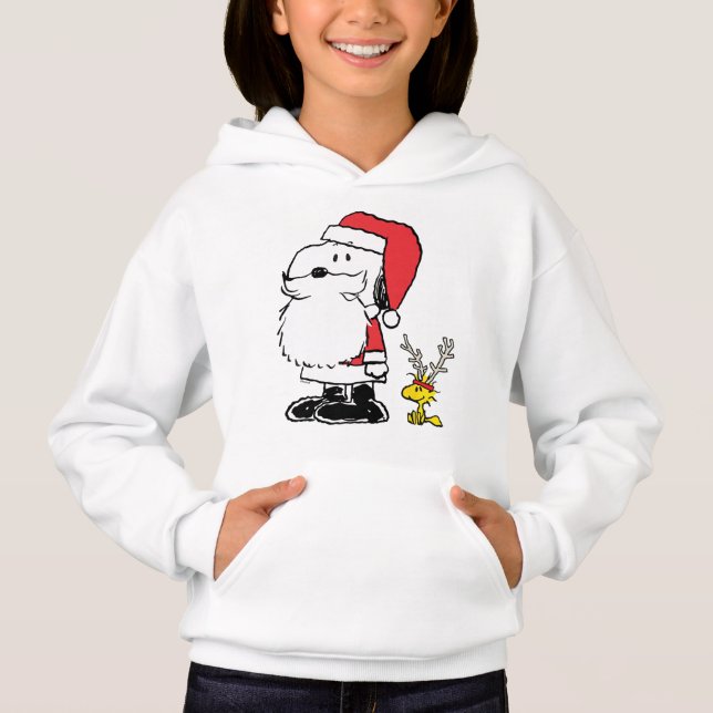 Peanuts Helgdag Snoopy Woodstock Antler T Shirt (Framsida)