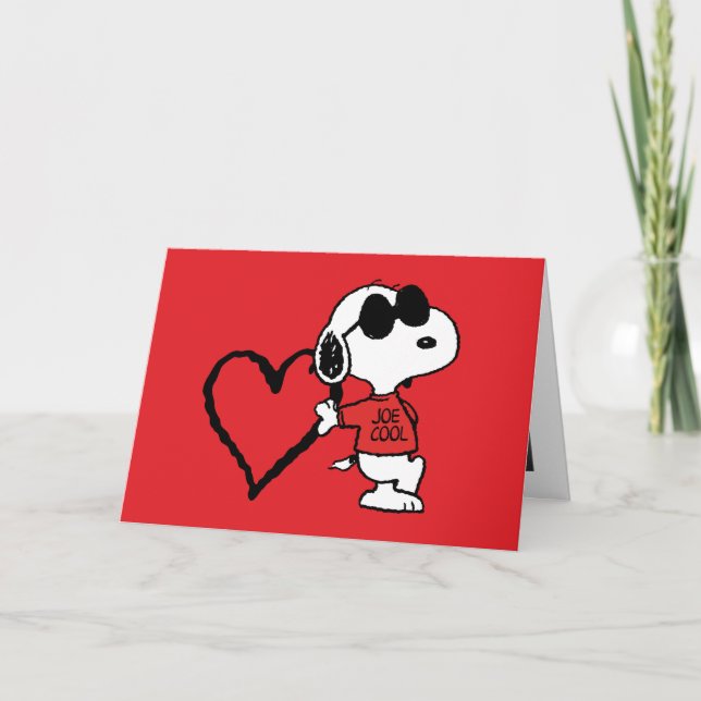 Peanuts | Joe Cool Alla hjärtans dag Helgkort (Framsida)