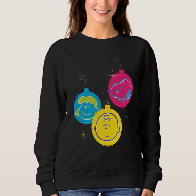 Peanuts Jul Baubles Trio T Shirt (Framsida)