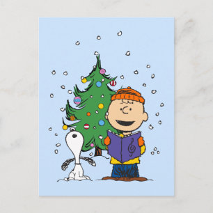 Peanuts Julsång Vykort