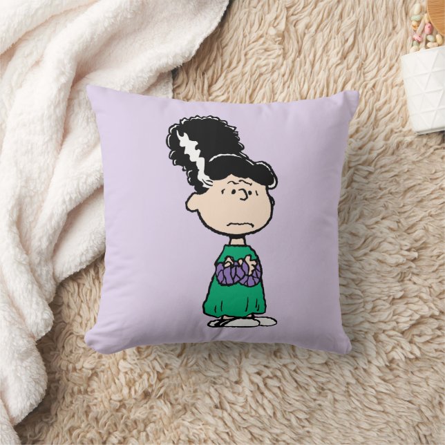 Peanuts Lucy Brud till Frankenstein Halloween Kudde (Filt)