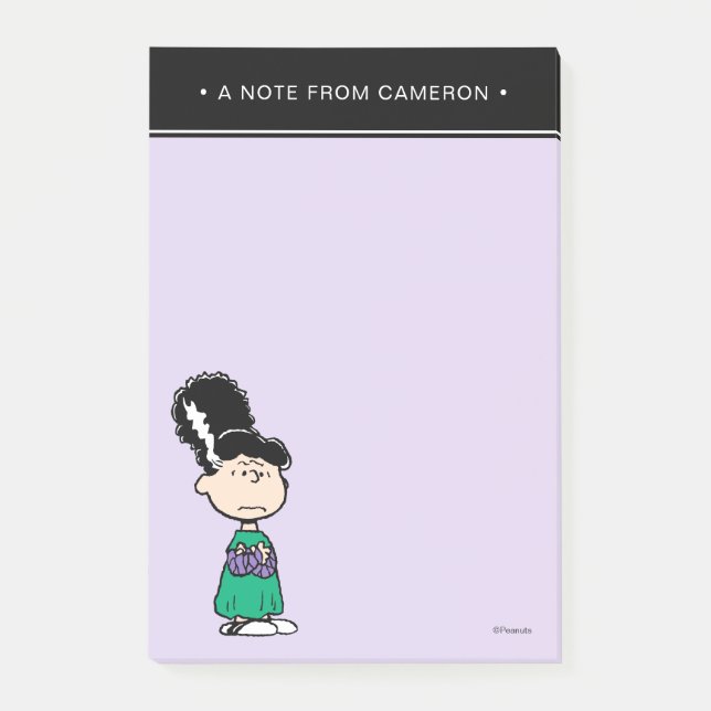 Peanuts Lucy Brud till Frankenstein Halloween Post-it Block (Framsida)