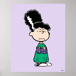 Peanuts Lucy Brud till Frankenstein Halloween Poster