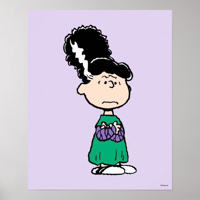 Peanuts Lucy Brud till Frankenstein Halloween Poster (Framsidan)