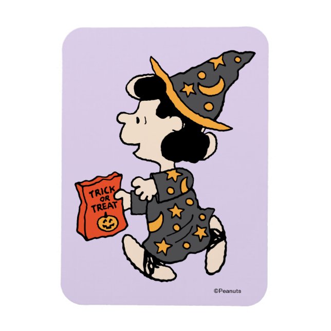 Peanuts Lucy Häxa Kostym Halloween Magnet (Vertikal)