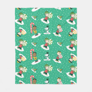 Peanuts Peppermint Dreams Snowflake Mönster Fleecefilt