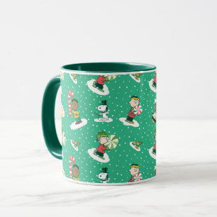 Peanuts Peppermint Dreams Snowflake Mönster Mugg