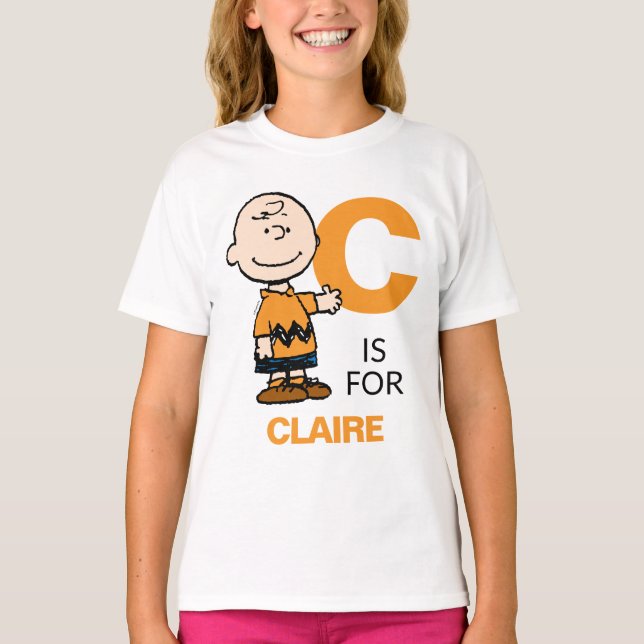 PEANUTS | Personlig Charlie Brown T Shirt (Framsida)