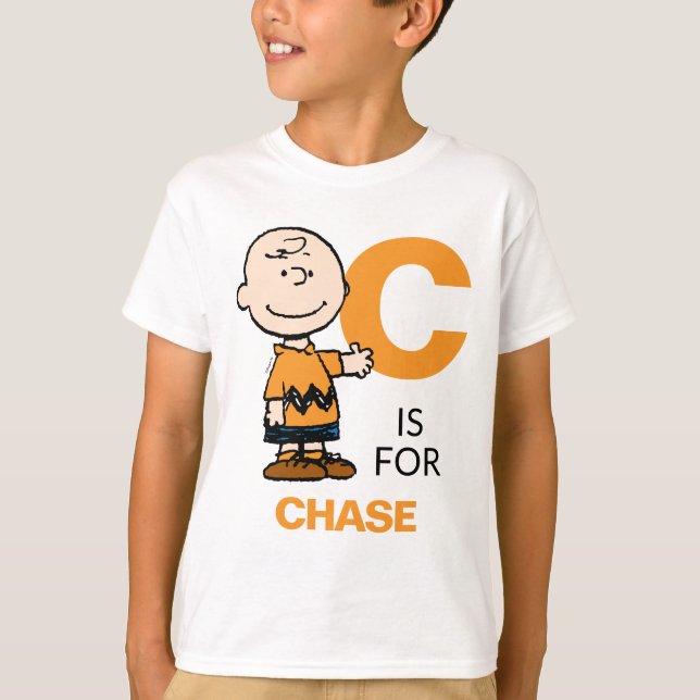 PEANUTS | Personlig Charlie Brown T Shirt (Framsida)