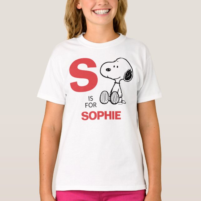 PEANUTS | Personlig Snoopy T Shirt (Framsida)
