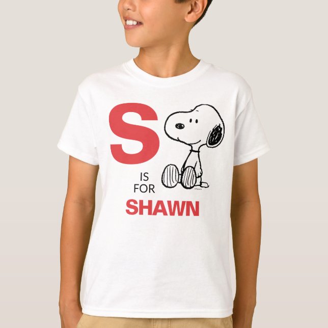 PEANUTS | Personlig Snoopy T Shirt (Framsida)