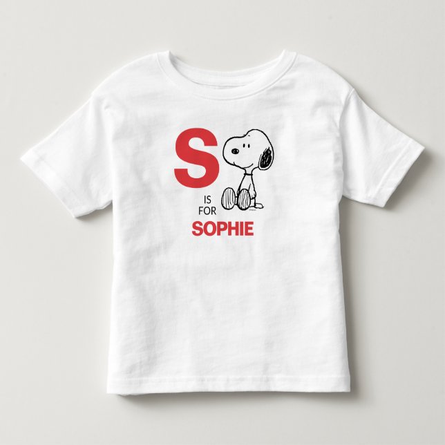 PEANUTS | Personlig Snoopy T Shirt (Framsida)