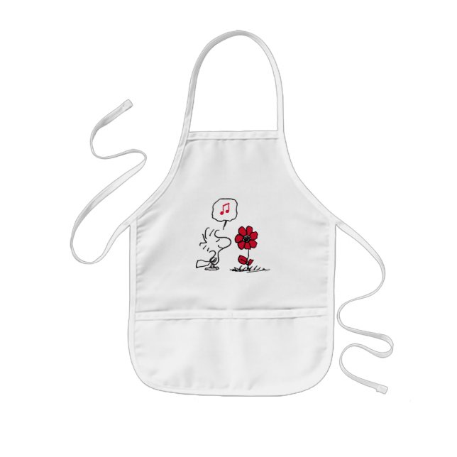 PEANUTS | Red & Black Mönster Barnförkläde (Framsidan)