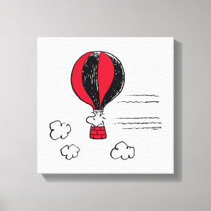 PEANUTS   Red & Black Mönster Canvastryck