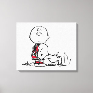 PEANUTS Red & Black Mönster Canvastryck