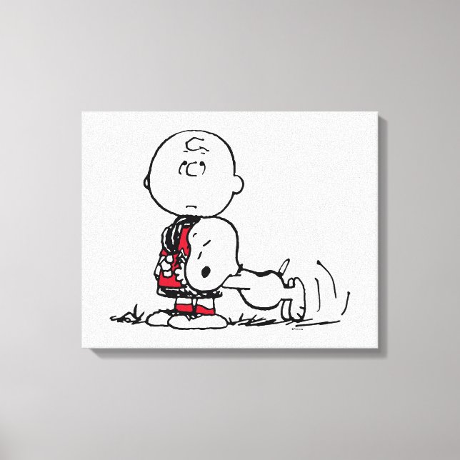 PEANUTS | Red & Black Mönster Canvastryck (Framsida)