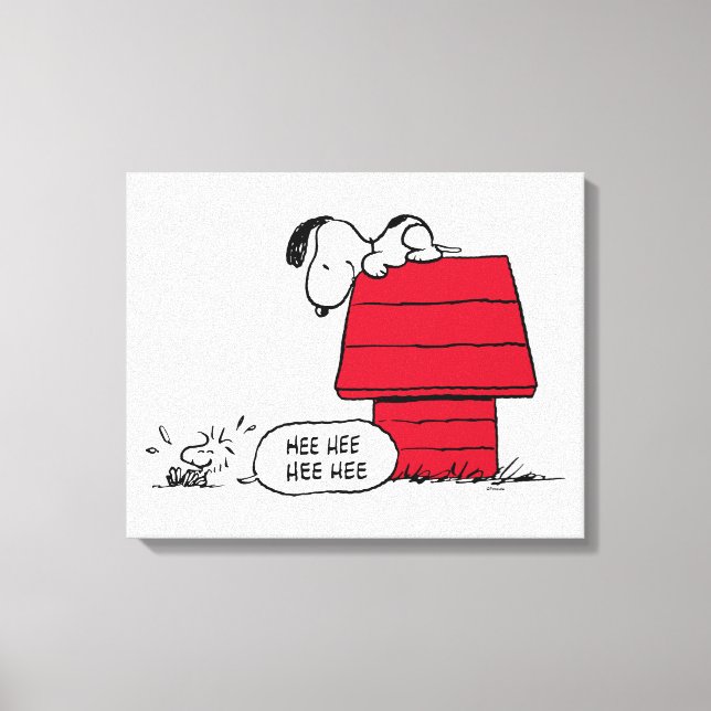 PEANUTS | Red & Black Mönster Canvastryck (Framsida)