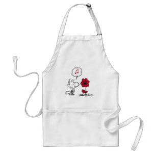 PEANUTS Red & Black Mönster Förkläde