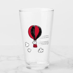 PEANUTS   Red & Black Mönster Glaskopp